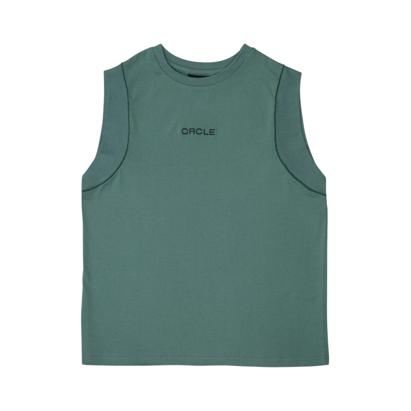 CRCLE SLEEVELESS TEE - SEA FOAM GREEN