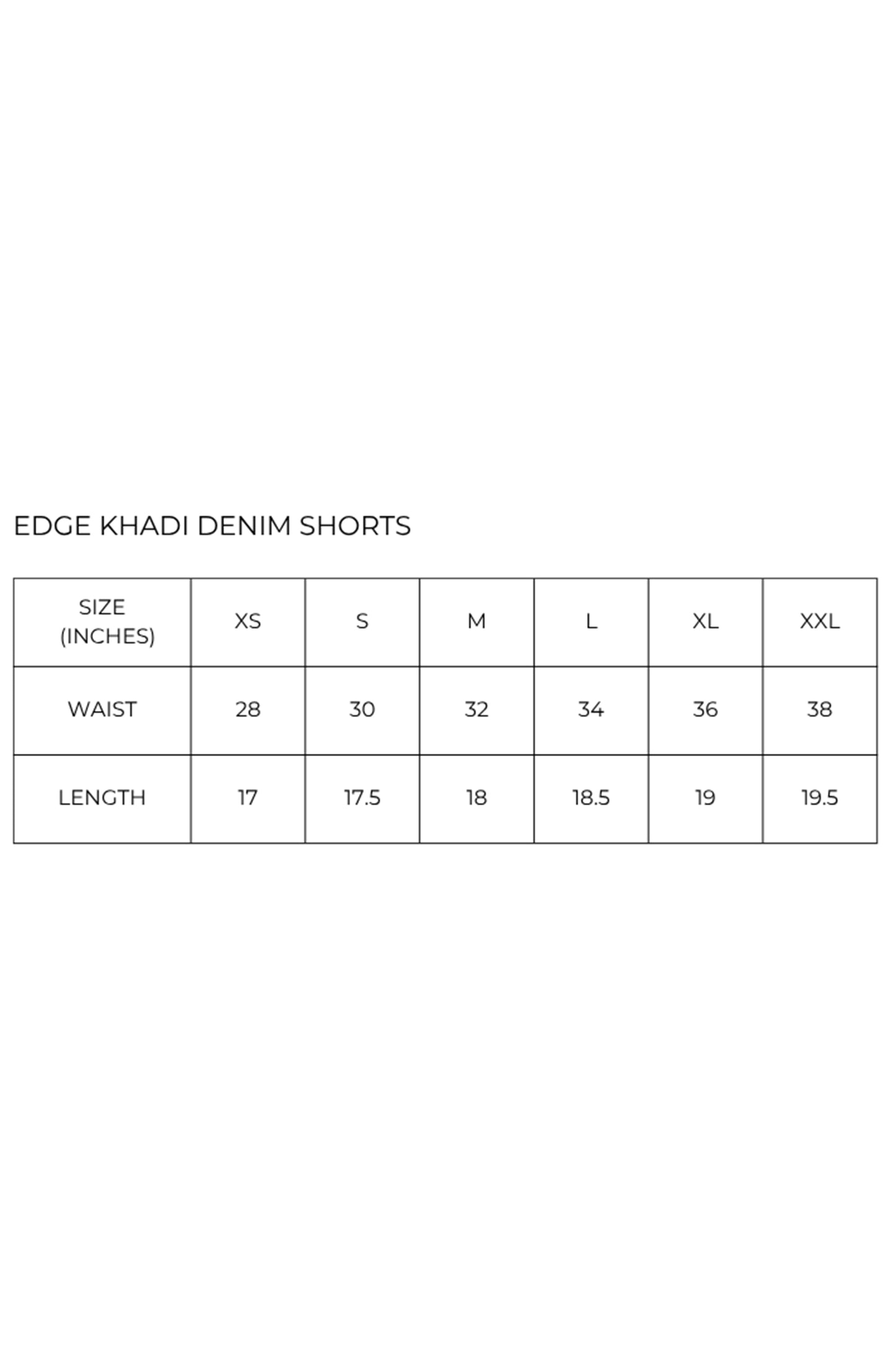 EDGE KHADI DENIM SHORTS