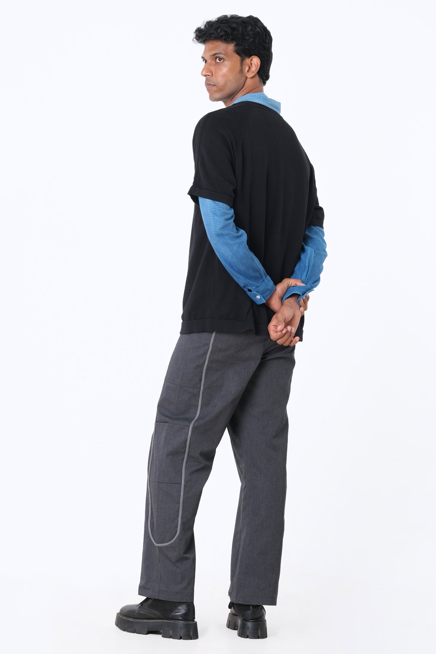 CRCLE KNIT TEE - BLACK