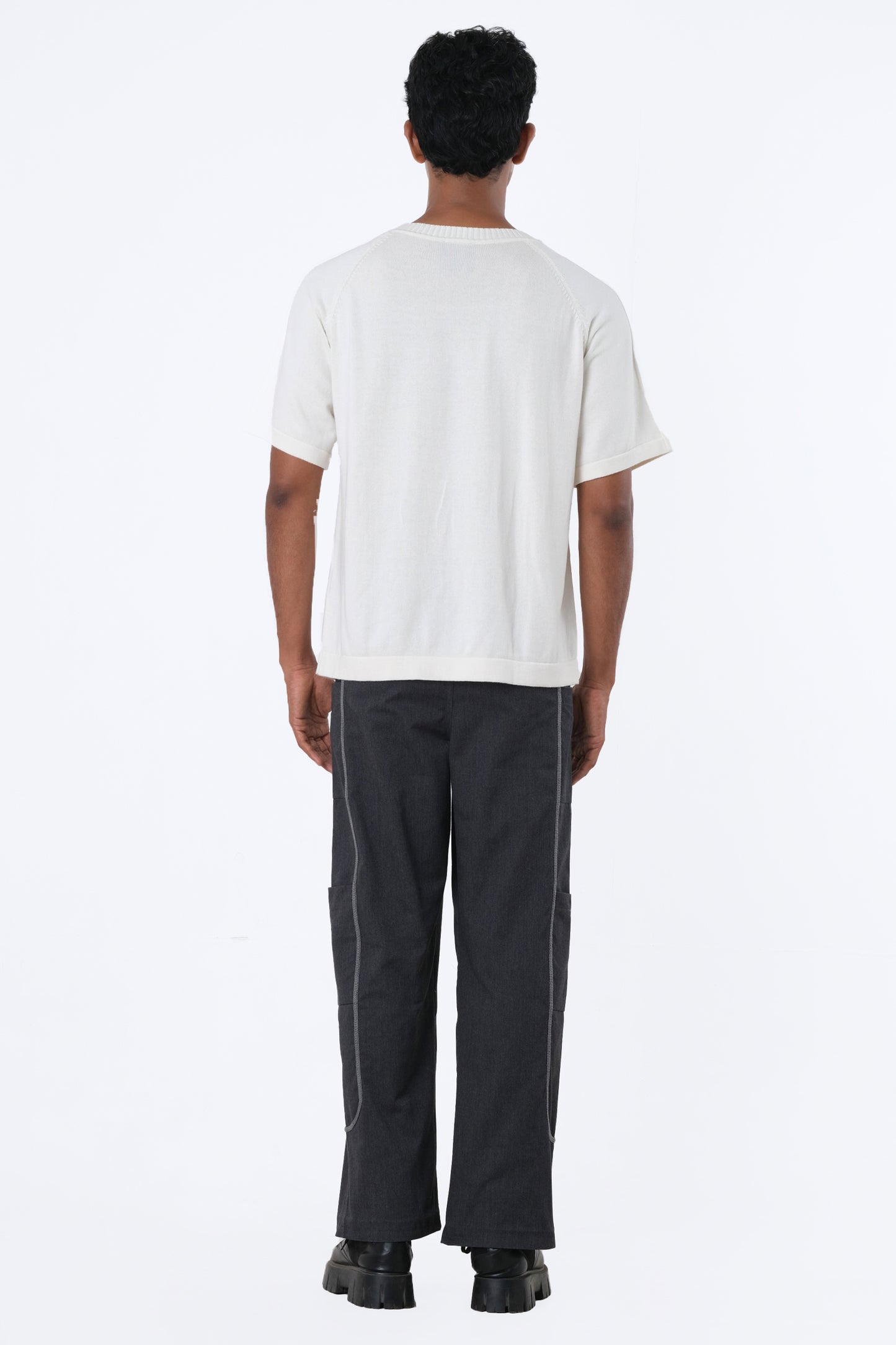 CRCLE KNIT TEE - OFF WHITE