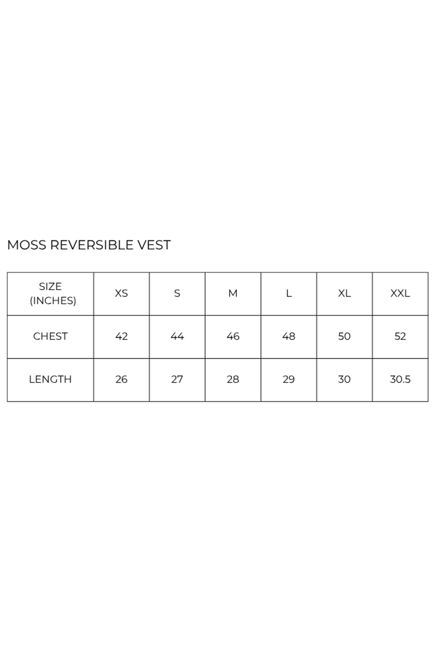 MOSS REVERSIBLE VEST