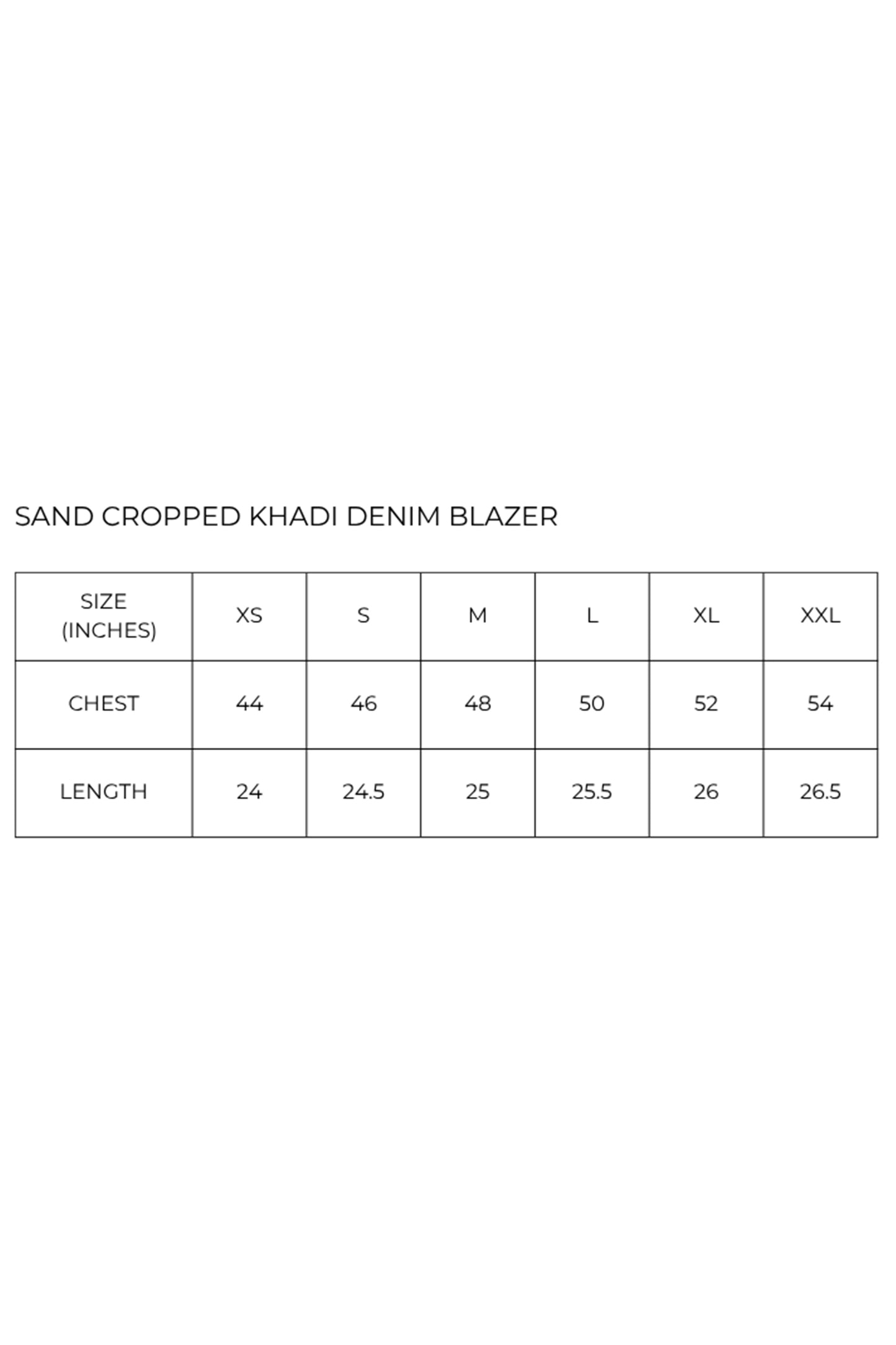 SAND CROPPED KHADI DENIM BLAZER