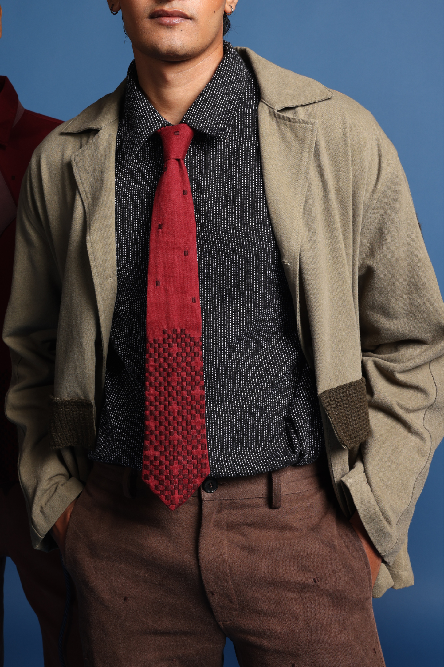 KOLAM TIE (MAROON)