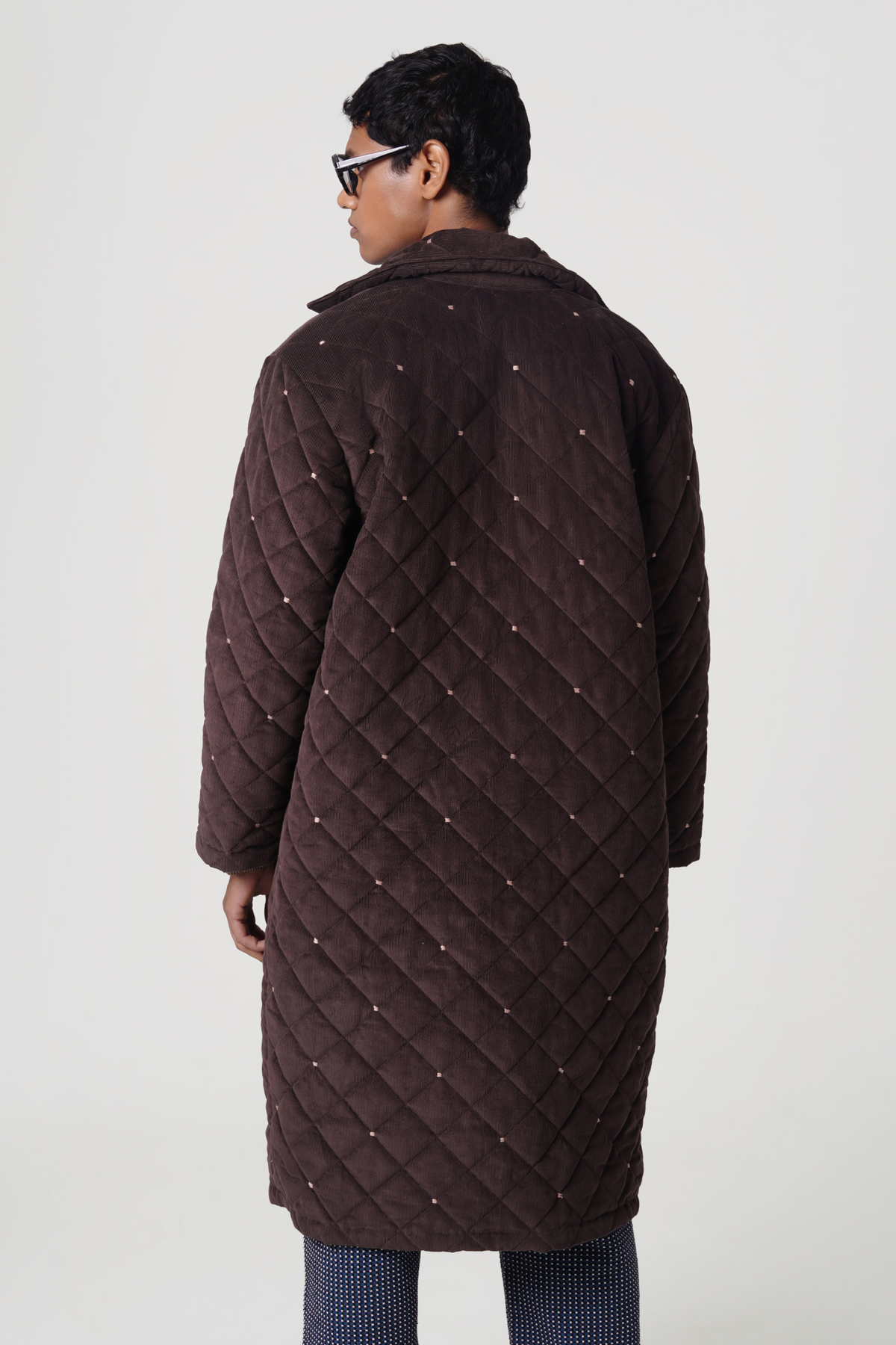 QUILTED COAT (BROWN)
