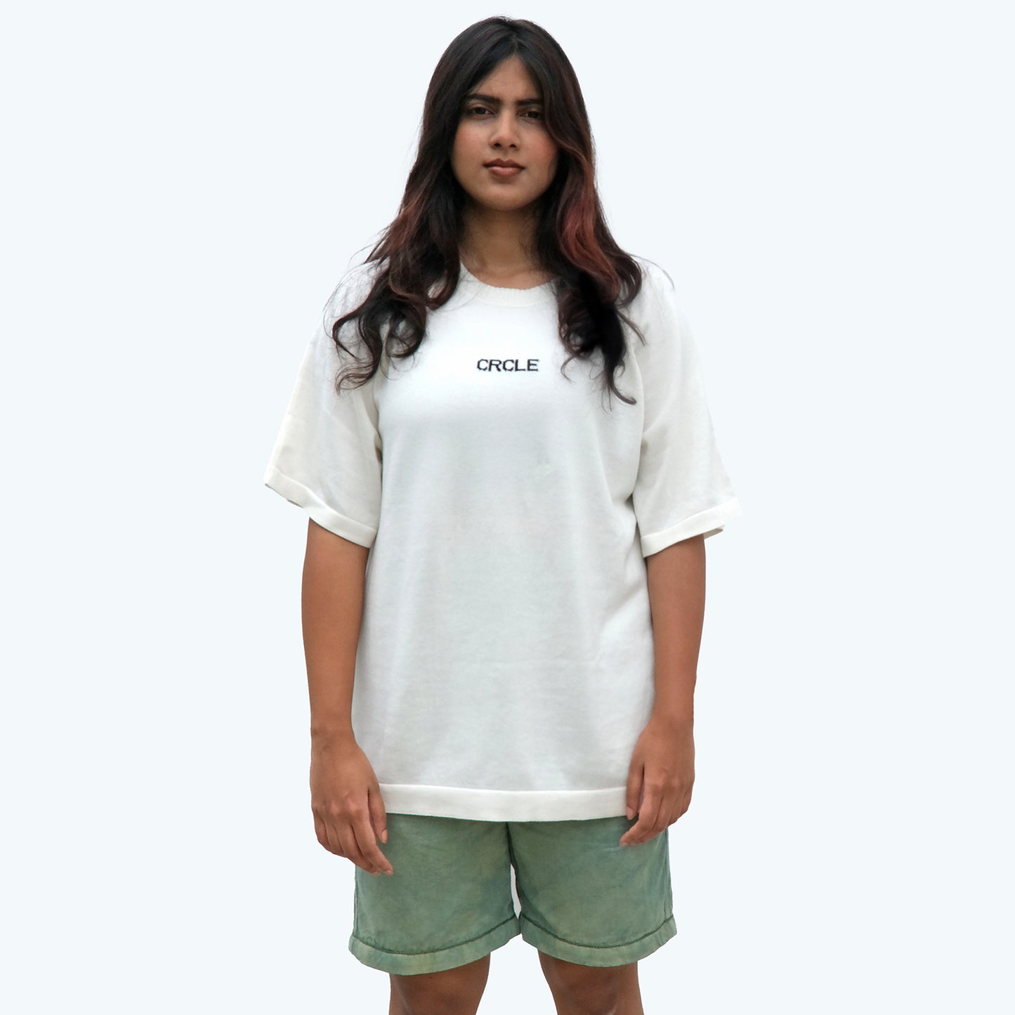 CRCLE KNIT TEE - OFF WHITE