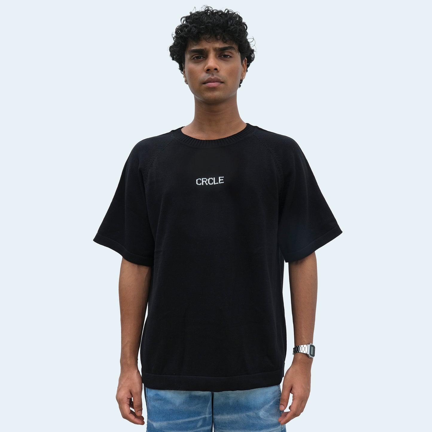 CRCLE KNIT TEE - BLACK