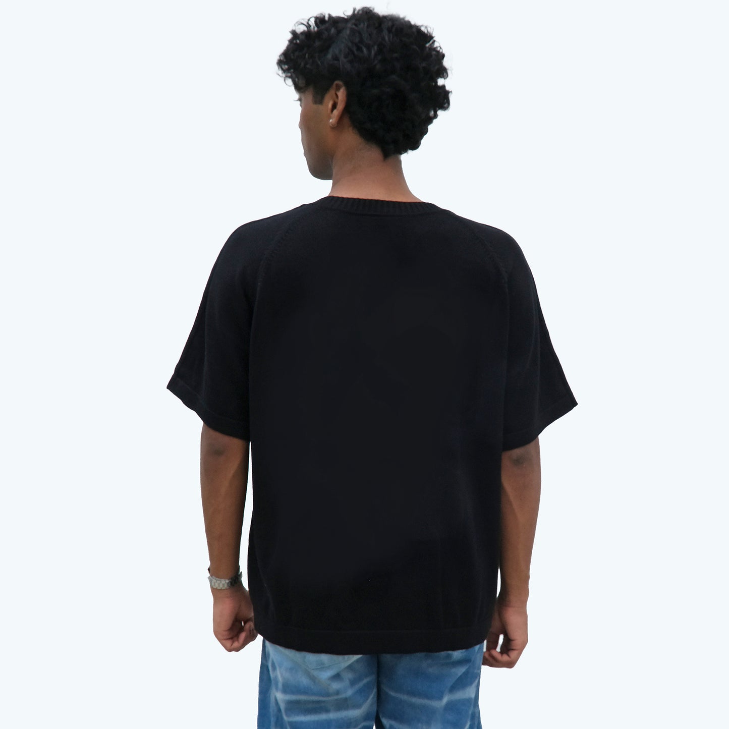 CRCLE KNIT TEE - BLACK