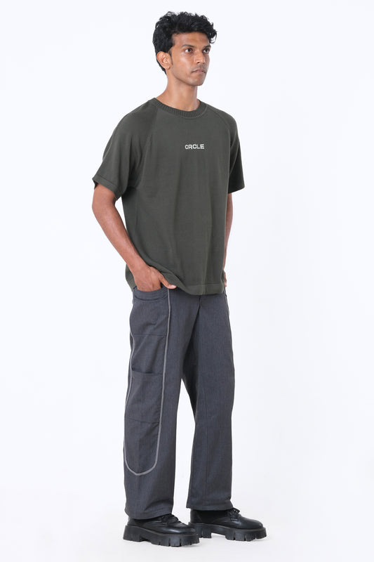 CRCLE KNIT TEE - GREEN