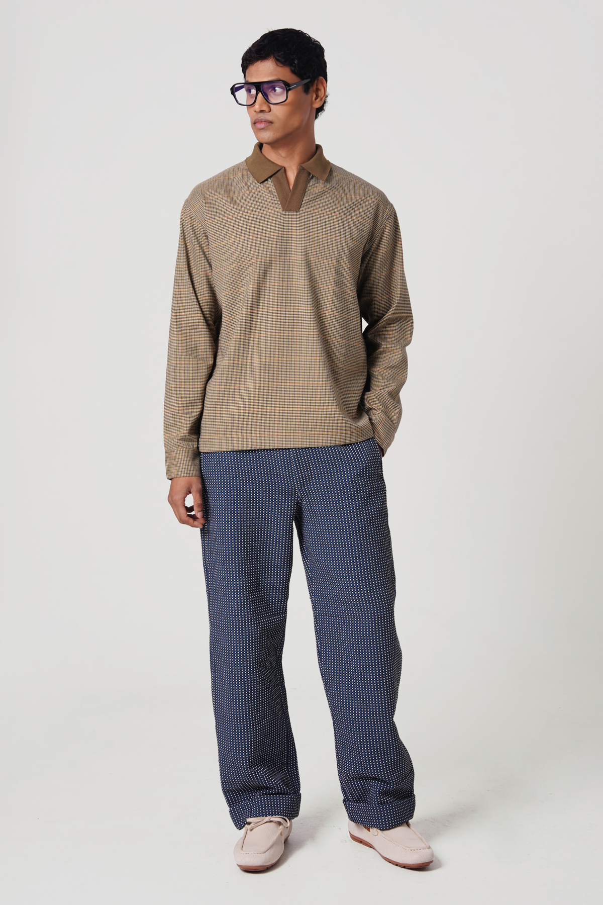 MICRO CHECK PANT (BLUE)