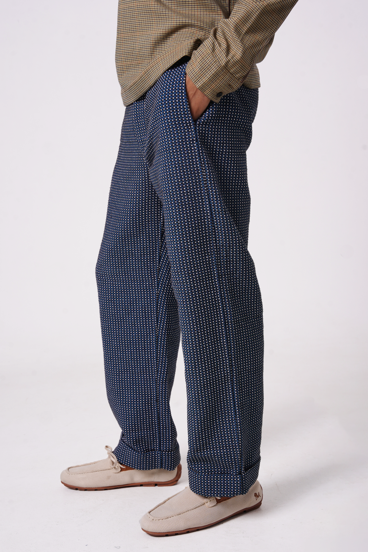 MICRO CHECK PANT (BLUE)