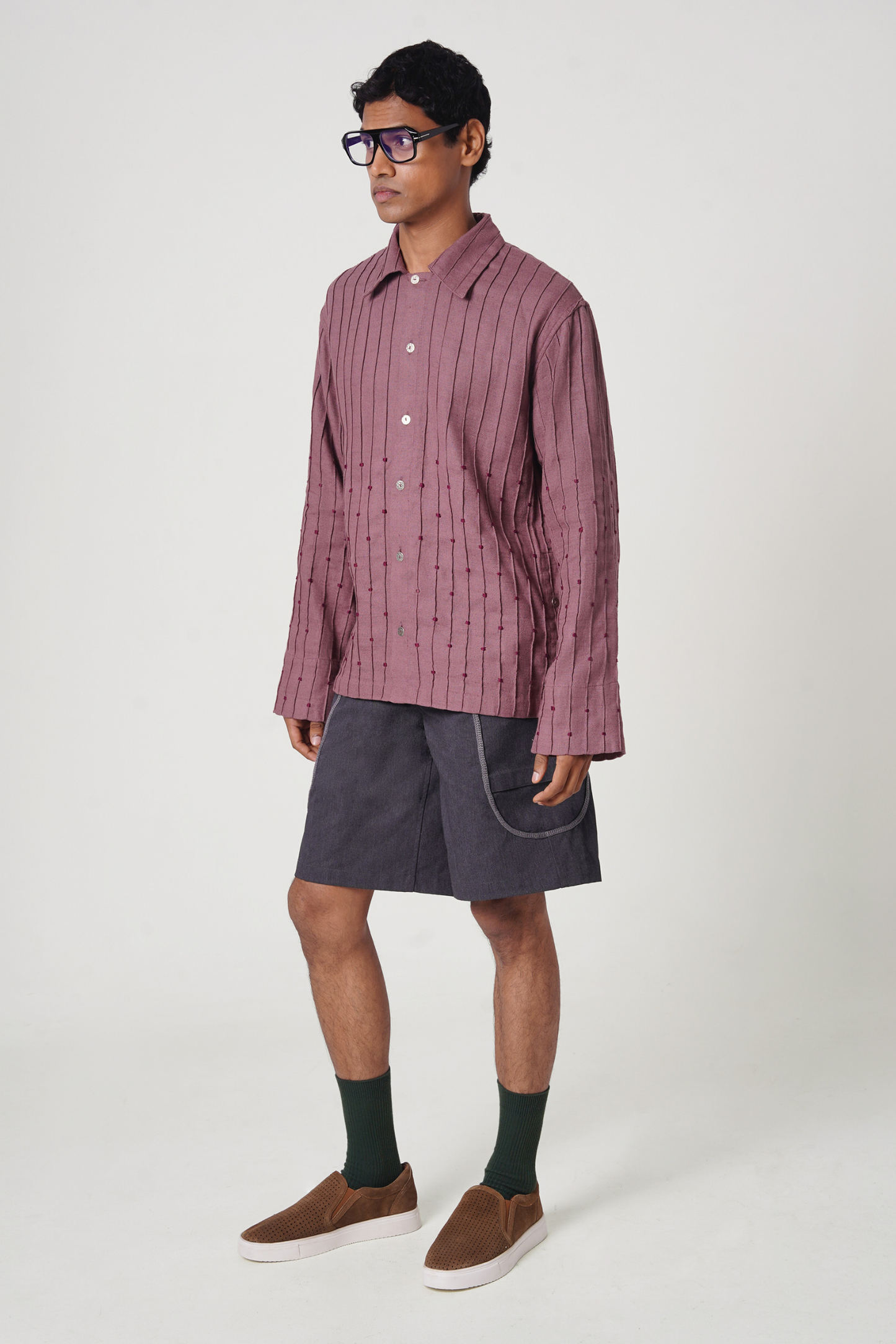 PARALLEL SHIRT (DUSTY PINK)