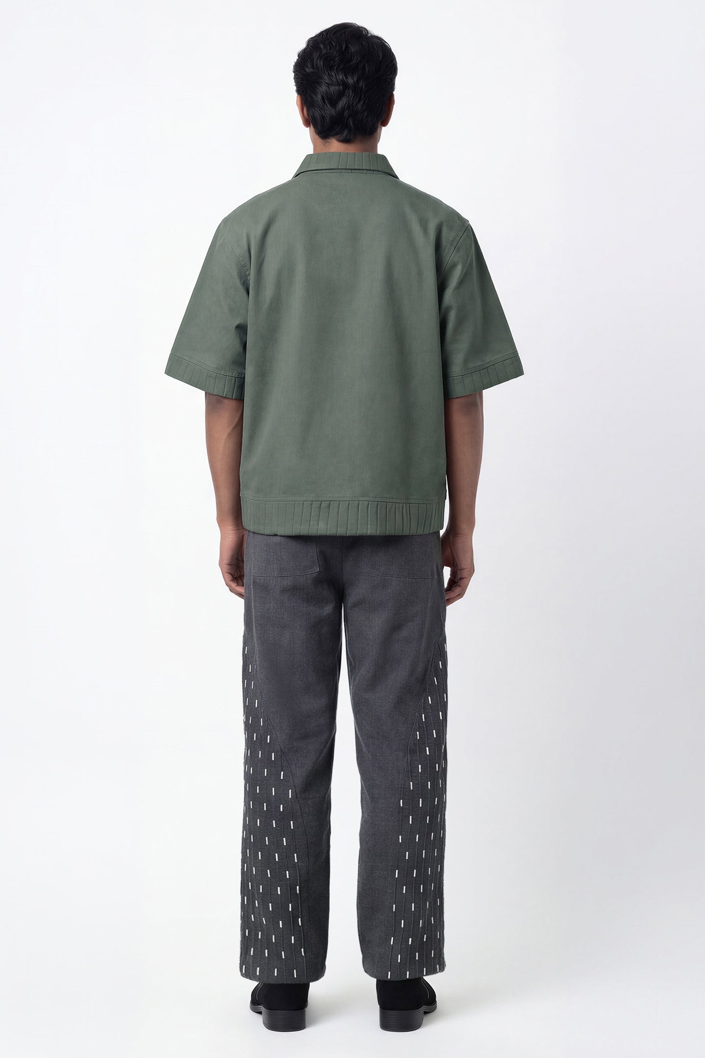 PUFFER POLO S/S SHIRT (GREEN)