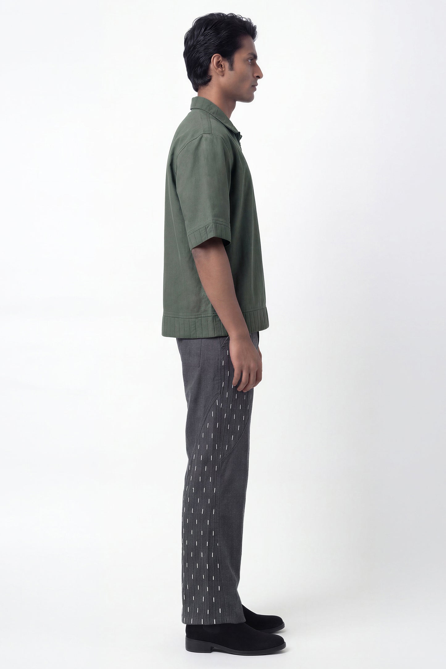PUFFER POLO S/S SHIRT (GREEN)