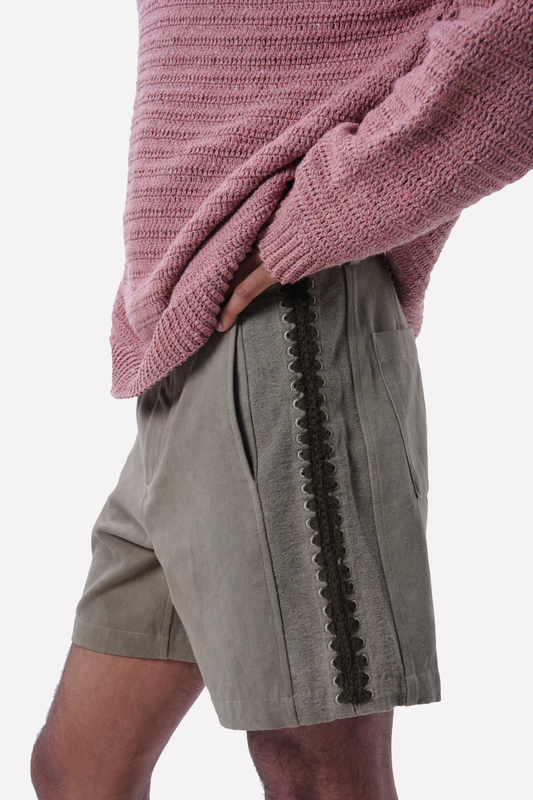 BRAIDED PANEL SHORTS
