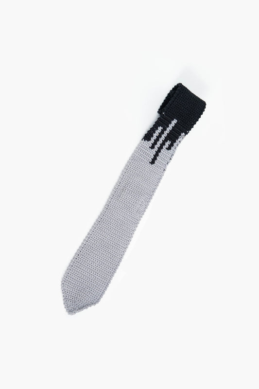 DRIP CROCHET TIE (BLACK/GREY)