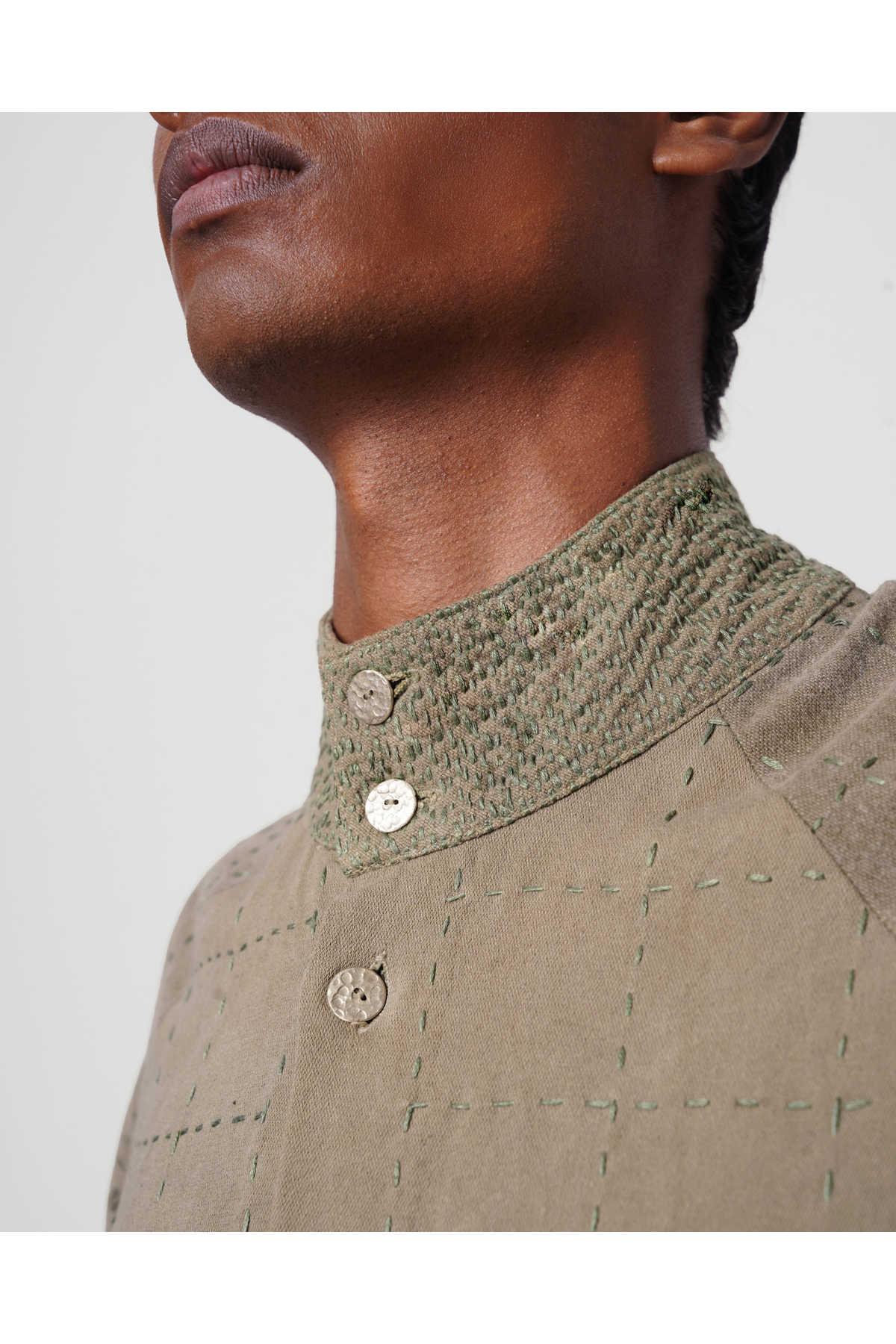 GRID KANTHA JACKET