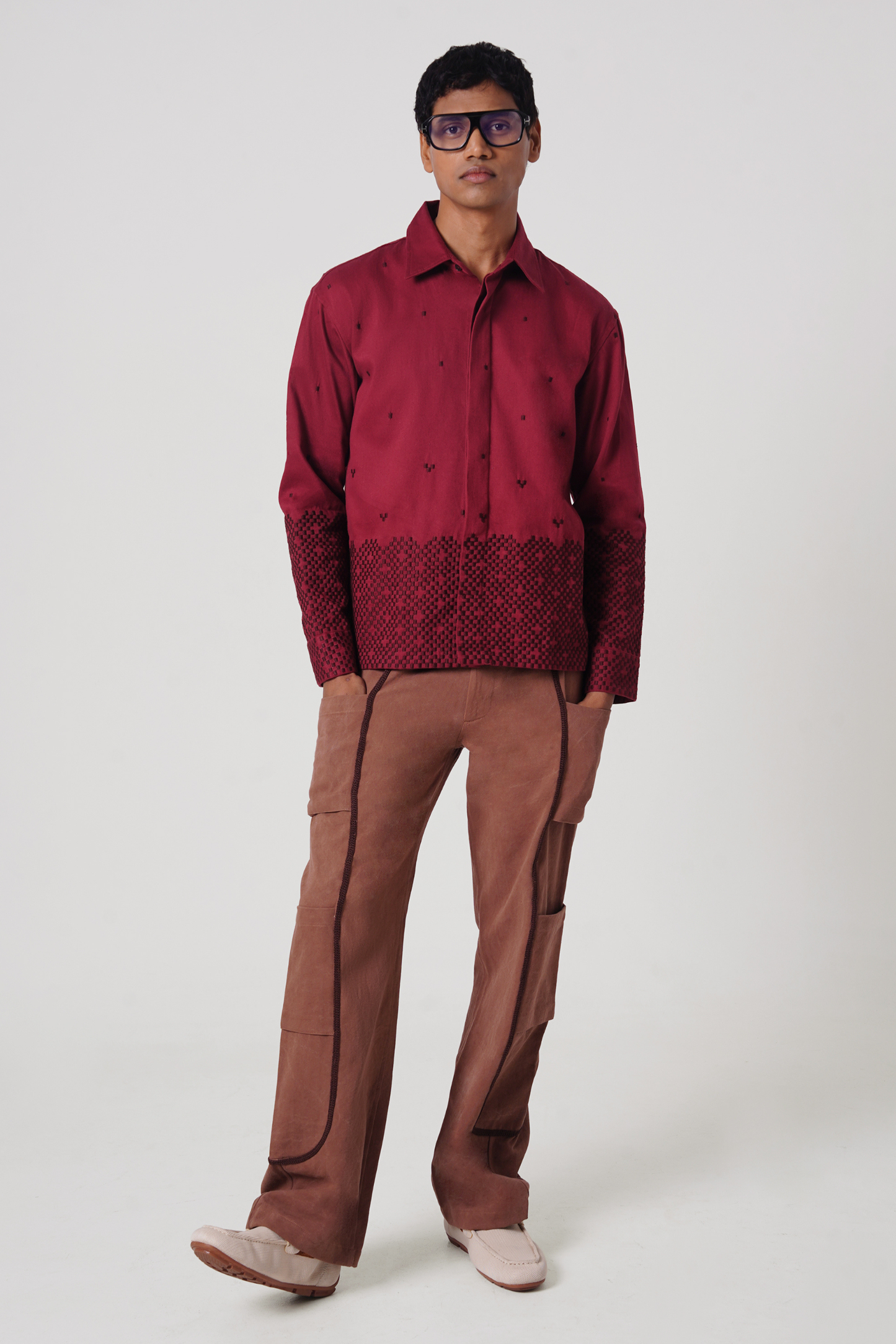 KOLAM SHIRT (MAROON)
