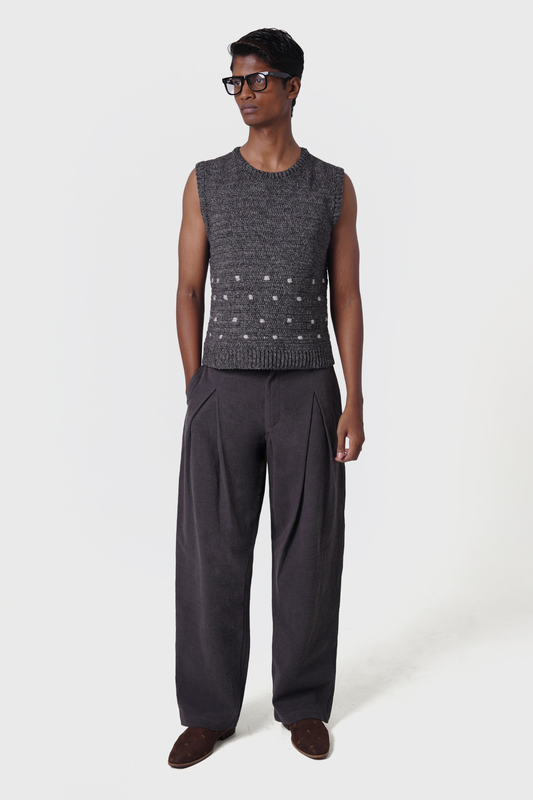 PLEATED PANT (GREY)
