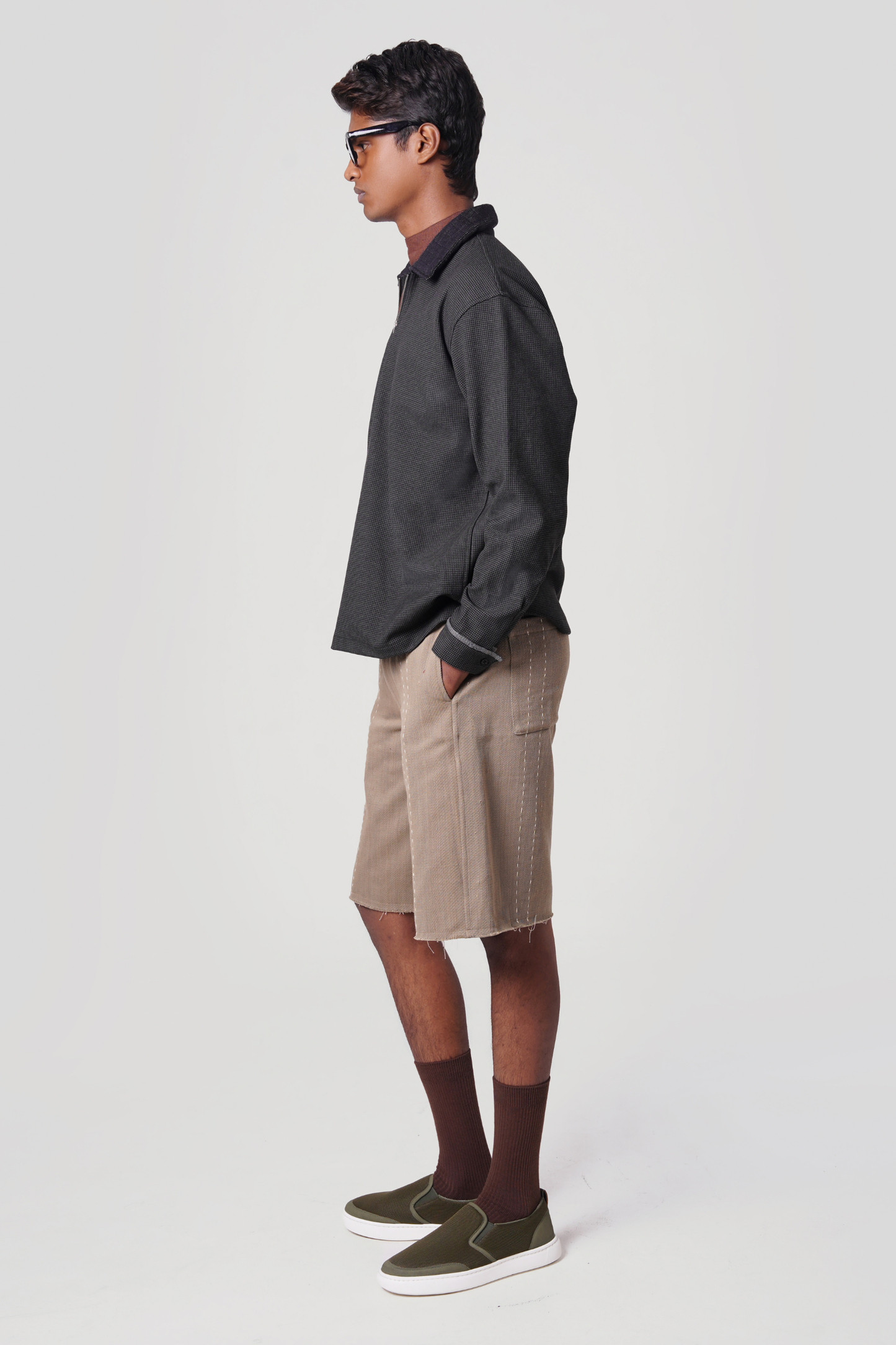 PUFFER HOUNDSTOOTH POLO SHIRT